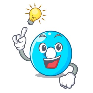 Maskot vektör illüstrasyon izole sıfır numaralı bir fikir var