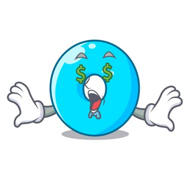 Para göz numarası sıfır maskot vektör illüstrasyon izole