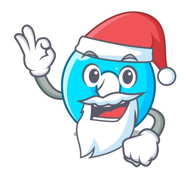 Noel hediye ile dört maskot vektör illüstrasyon izole numara