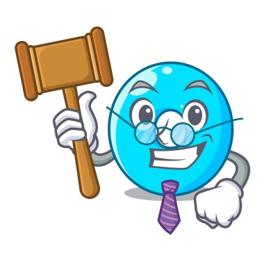 Yargıç numarası sıfır maskot vektör illüstrasyon izole