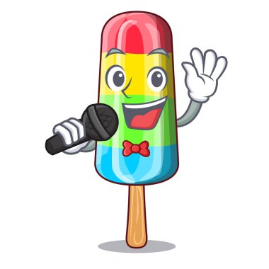 Şarkı karikatür renkli dondurma için içki vektör çizim