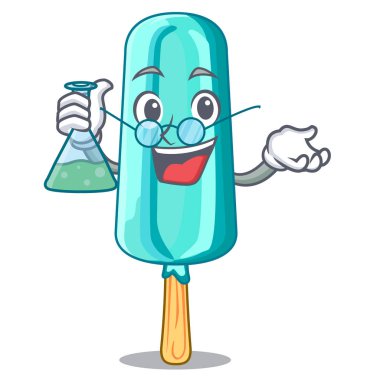 Profesör kiraz vektör çizim şeklinde karakter sana dondurma