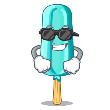 Süper serin karakter sana kiraz vektör çizim şeklinde dondurma