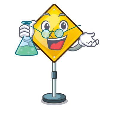 Profesör uyarı dikkat işareti karakter ünlem işareti vektör çizim şeklinde