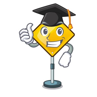 Mezuniyet uyarı dikkat işareti karakter ünlem işareti vektör çizim şeklinde