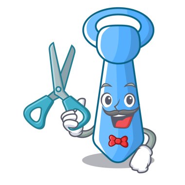 Kuaför kravat karikatür moda Çince vektör çizim şeklinde.