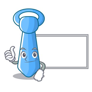 Başparmak yukarıya kurulu kravat karikatür ile moda Çince vektör çizim şeklinde.