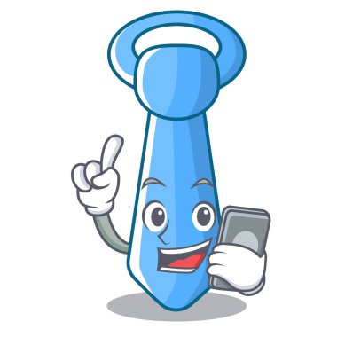 Telefon ile kravat karikatür moda Çince vektör çizim şeklinde