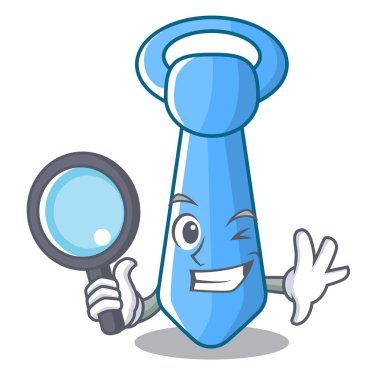 Dedektif erkek kravat tasarım sevgi vektör çizim şeklinde karakter