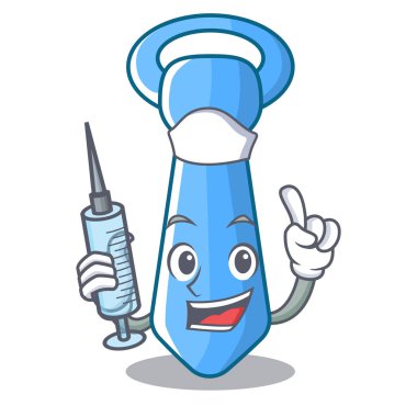 Hemşire erkek kravat tasarım sevgi vektör çizim şeklinde karakter