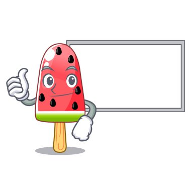 Yönetim Kurulu yaz karpuz karikatür vektör çizim şeklinde buz yaşasın