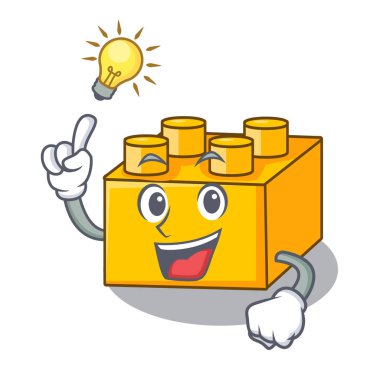 Maskot vevtor illüstrasyon şeklinde tyos bina bir fikir plastik var