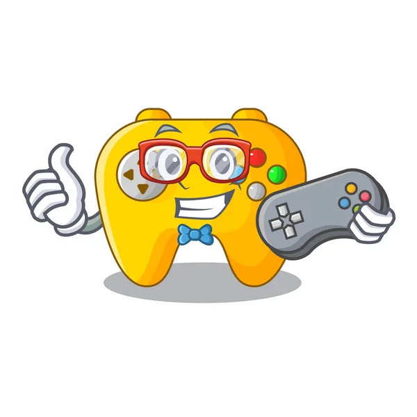 Gamer Controlador Videojuegos Forma Ilustración Vectorial Charcter — Archivo Imágenes Vectoriales