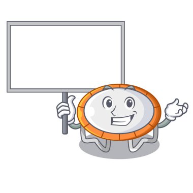 Şeklin çizgi film gerçekçi simge vektör illustrtion atlama tahtası trambolin getirmek