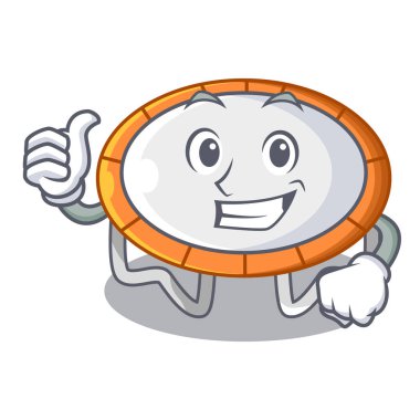 Trambolin karakter oda yaşasın izole vektör çizim yer