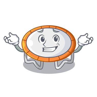 Sırıtan trambolin karakter Oda izole yer vektör çizim üzerinde