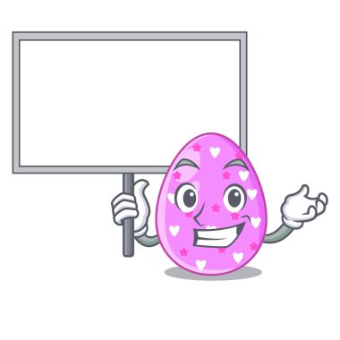 Yönetim Kurulu Paskalya yortusu yumurta karikatür kırpma yolu vektör çizim üzerinde getirmek