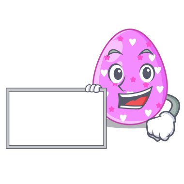 Yönetim Kurulu Paskalya yortusu yumurta karikatür kırpma ile yol vektör çizim üzerinde