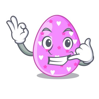 Renkli Paskalya yumurta izole maskot vektör esnaf beni ara