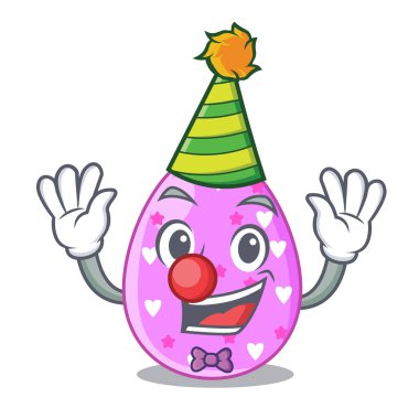 Palyaço renkli Paskalya yumurta izole maskot vektör esnaf