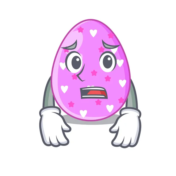 Personagem Feriado Páscoa Ovos Com Medo Para Ilusão Vetor Espetáculo — Vetor de Stock