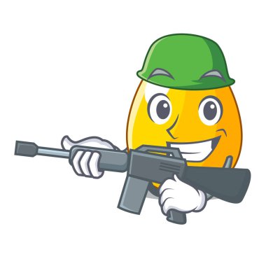 Ordu altın yumurta karikatür tebrik kartı vektör esnaf için