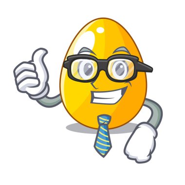 İşadamı altın eggo izole görüntü maskot vektör esnaf üzerinde
