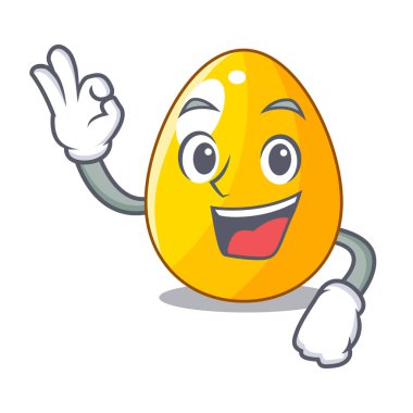 İzole görüntü maskot vektör esnaf üzerinde iyi altın eggo