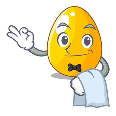 Garson basit altın yumurta tasarım karakter vektör çizim üzerinde