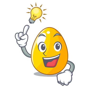 Bir fikir altın yumurta karikatür şekil yansıma vektör esnaf ile var