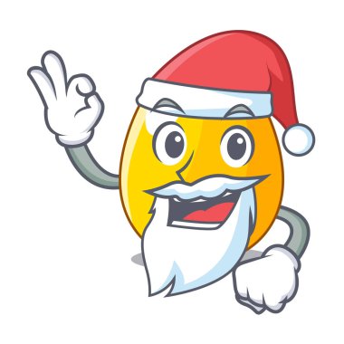 Santa altın yumurta karikatür şekil yansıma vektör esnaf ile