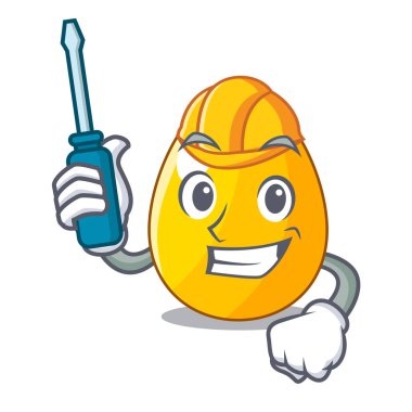 Çizgi film şekil yansıma vektör esnaf ile otomotiv altın yumurta