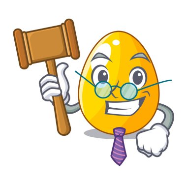 Yargıç altın yumurta karikatür şekil yansıma vektör esnaf ile