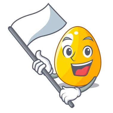 Çizgi film şekil yansıma vektör esnaf ile bayrak altın yumurta ile