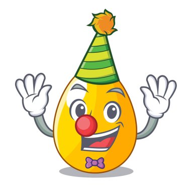 Palyaço altın yumurta karikatür şekil yansıma vektör esnaf ile