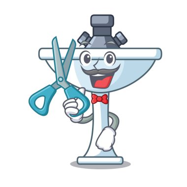 Mutfak Oda vektör çizim karikatür lavaboda berber