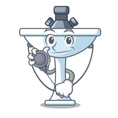 Doktor karikatür lavabo mutfak Oda vektör çizim