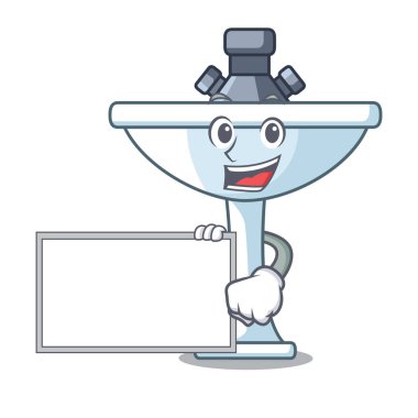 Kurulu ile karikatür lavabo mutfak Oda vektör çizim