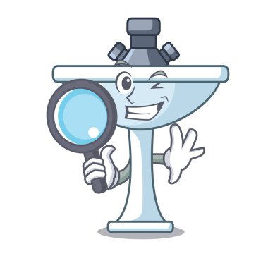 Dedektif evye stely modern karakter vektör esnaf üzerinde