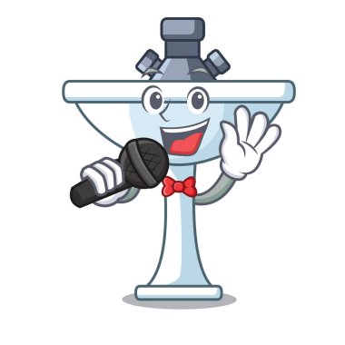 Banyo Oda karikatür lavabo şekli vektör esnaf üzerinde şarkı