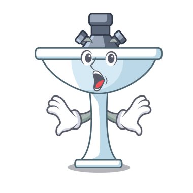 Banyo Oda karikatür lavabo şekli vektör esnaf üzerinde şaşırttı