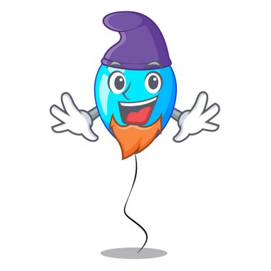 Elf Doğum şekli balon mavi vektör çizim karikatür