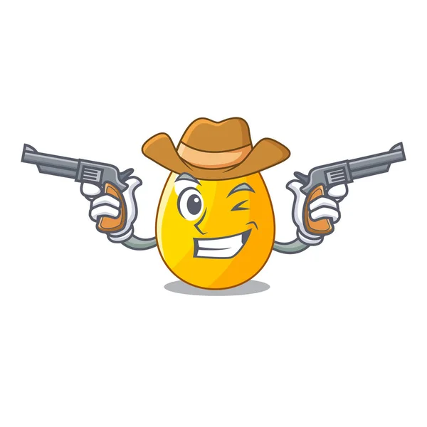 Cowboy Gouden Cartoon Voor Wenskaart Vector Illustartion — Stockvector