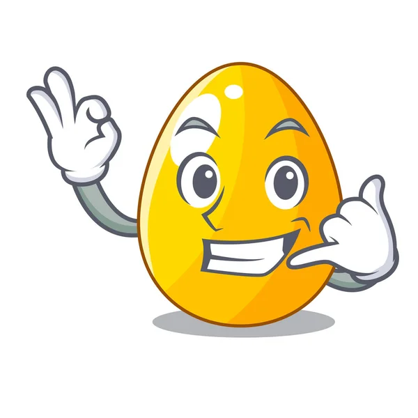 Beni Altın Yumurta Karikatür Şekil Yansıma Vektör Esnaf Ile Ara — Stok Vektör