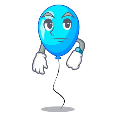 Mavi balon grup tasarım karikatür vektör esnaf üzerinde bekleyen