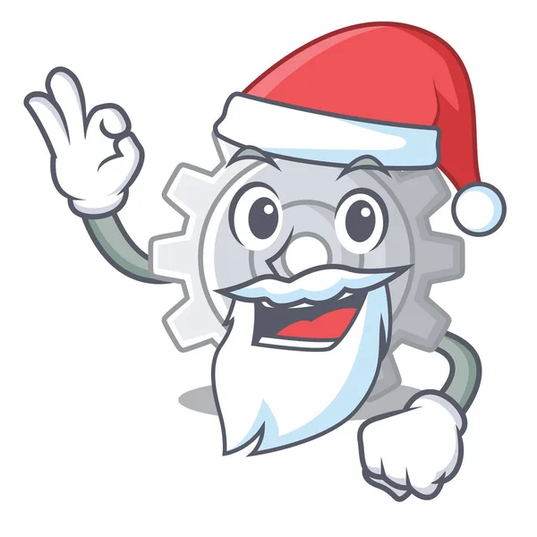 Icono Santa Engranaje Dibujos Animados Mejor Vector Diseño Ilustración — Vector de stock