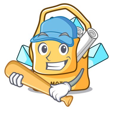 İskambil beyzbol çanta çuval doldurmak içinde karikatür posta vektör çizim