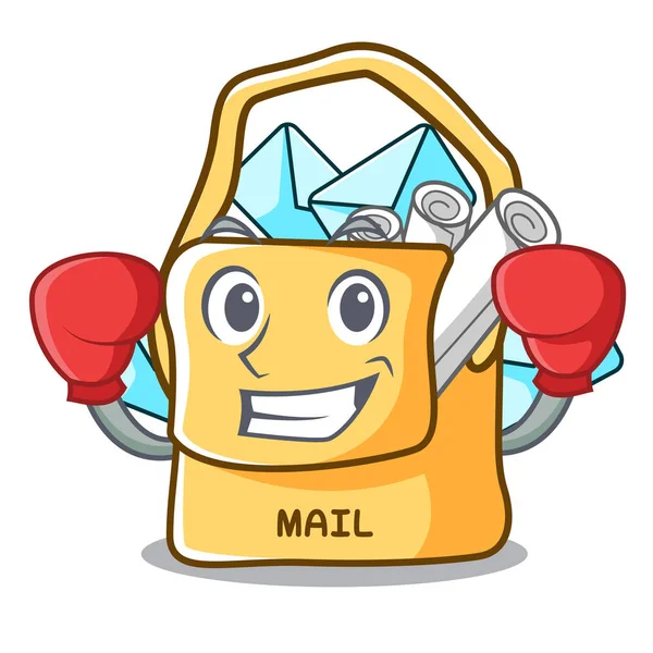 Boksen Zak Zak Invullen Cartoon Mail Vectorillustratie — Stockvector