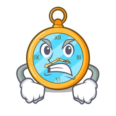 Bir karakter vektör illüstrasyon izole kızgın antika izle