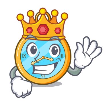 Kral altın antika saat resim karikatür vektör çizim ile